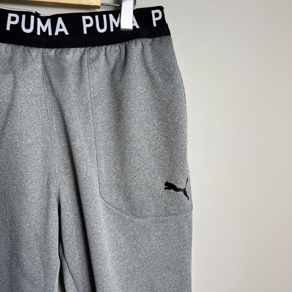 Puma Men's Athletic Fleece Performance Jogger Sweatpants Gray Lounge pants - Picture 4 of 16